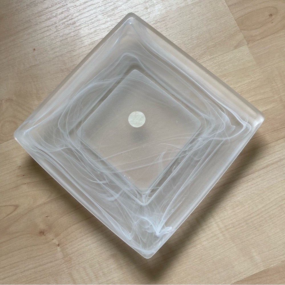 Partylite Swirl Glass Candle Tray P7193
